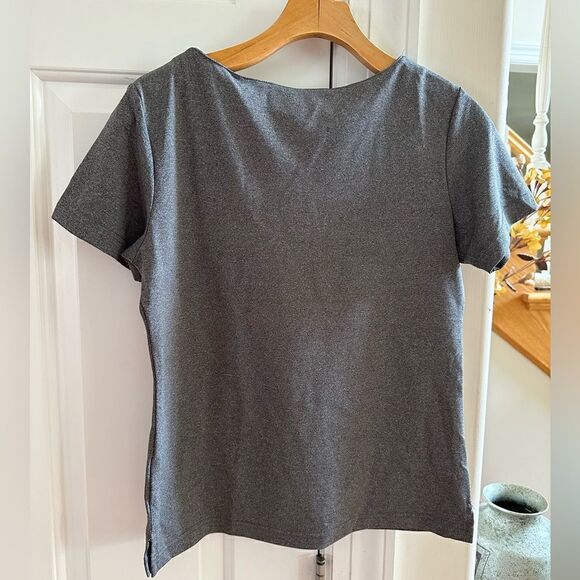 VINTAGE FENDI GREY SHORT SLEEVE LOGO TOP SIZE MEDIUM - Picture 4 of 7